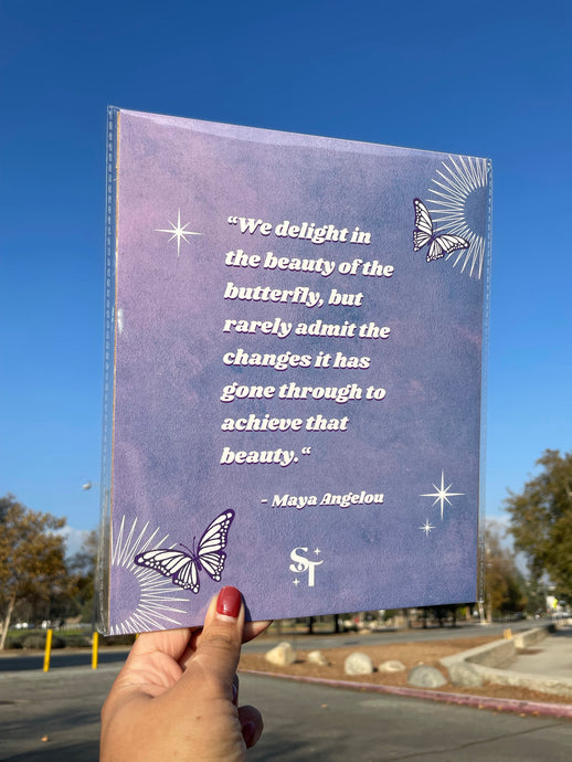 Beauty of the Butterfly Quote Print