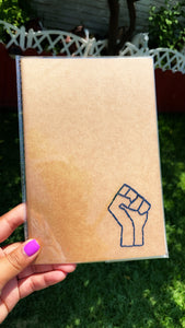 Power Fist Embroidered Notebook