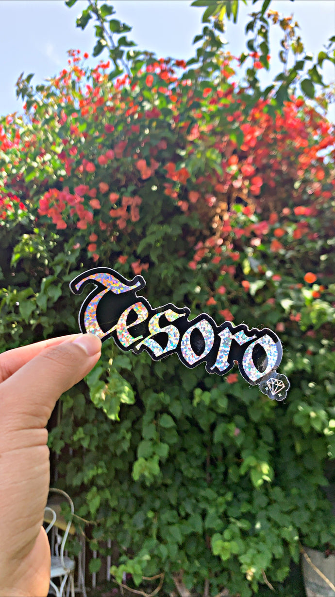 Tesoro Sticker (Holographic Glitter)